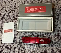 Victorinox Swiss Army CyberTool 41 Translucent Pocket Knife RED New 53938 NIB