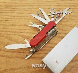 Victorinox Swiss Army Evolution S54 Pocket Knife Stainless Implements Red Handle