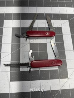 Victorinox Swiss Army Folding Pocket Knife Lumberjack 84MM LOT OF 2 Rare Retired