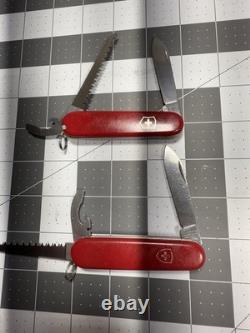 Victorinox Swiss Army Folding Pocket Knife Lumberjack 84MM LOT OF 2 Rare Retired