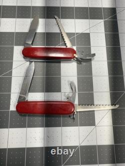 Victorinox Swiss Army Folding Pocket Knife Lumberjack 84MM LOT OF 2 Rare Retired