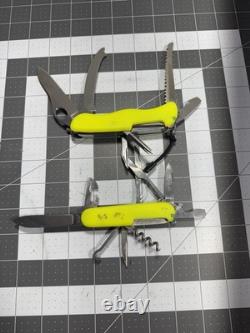 Victorinox Swiss Army Folding Pocket Knife Stay Glow Rescue & Climber LOT OF 2
