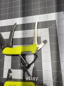 Victorinox Swiss Army Folding Pocket Knife Stay Glow Rescue & Climber LOT OF 2