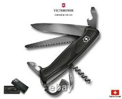 Victorinox Swiss Army Knife 130mm Ranger Grip 55 Onyx Black Gift Box 0.9563. C31P
