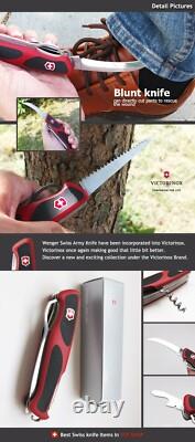 Victorinox Swiss Army Knife 130mm RangerGrip 57 Red/Black Pocket Tools 0.9583. MC