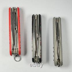 Victorinox Swiss Army Knife 3 Knife Lot Huntsman Hiker Spartan Custom Scales