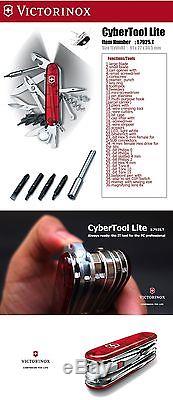 Victorinox Swiss Army Knife 91mm LED Light CyberTool Lite Red 1.7925. T