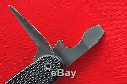 Victorinox Swiss Army Knife Black RARE black Alox Pioneer with old label