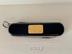 Victorinox Swiss Army Knife Black With 24k 1 Gram Gold Ingot