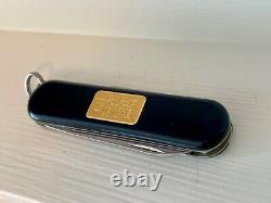 Victorinox Swiss Army Knife Black With 24k 1 Gram Gold Ingot