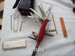 Victorinox Swiss Army Knife Black case red SwissChamp Survival Kit Very Clean