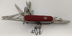 Victorinox Swiss Army Knife Champ Red Multi-tool Pocket Knife withLeather Pouch