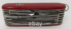 Victorinox Swiss Army Knife Champ Red Multi-tool Pocket Knife withLeather Pouch