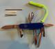 Victorinox Swiss Army Knife Cobalt Blue Plus scales, lime green lanyard, acc