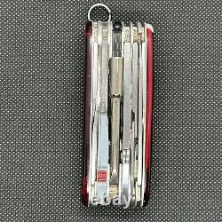 Victorinox Swiss Army Knife Cybertool Lite Ruby Red Translucent Scales + pouch