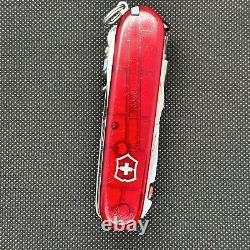 Victorinox Swiss Army Knife Cybertool Lite Ruby Red Translucent Scales + pouch