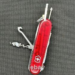 Victorinox Swiss Army Knife Cybertool Lite Ruby Red Translucent Scales + pouch