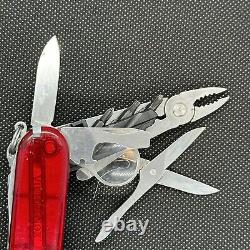 Victorinox Swiss Army Knife Cybertool Lite Ruby Red Translucent Scales + pouch