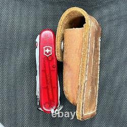 Victorinox Swiss Army Knife Cybertool Lite Ruby Red Translucent Scales + pouch