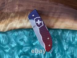 Victorinox Swiss Army Knife Evoke Hunter Pro Alox Red Blue 0.9415. D221 Open Box