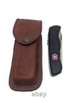 Victorinox Swiss Army Knife Fireman 54867 US Mod NEW BLACK with Leather Sheath