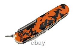 Victorinox Swiss Army Knife Hiker Blaze Orange Digital Camo DLT Exclusive