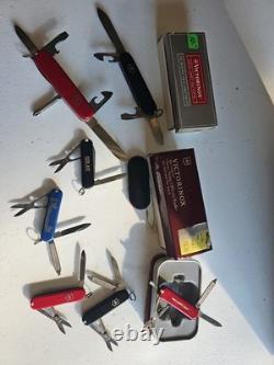 Victorinox Swiss Army Knife Lot Mixed Red & Black Models Some Boxed