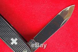 Victorinox Swiss Army Knife Pioneer RARE All Black with the old Silver Cross