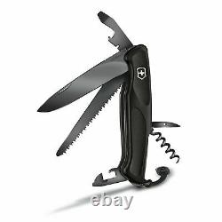 Victorinox Swiss Army Knife Ranger Grip 55 Onyx Black Collection -New In Box