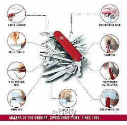 Victorinox Swiss Army Knife Red Multitool 33 Functions Scissor Screwdriver 91 MM