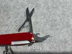 Victorinox Swiss Army Knife Red Timekeeper 91mm Roman Numerals Mint With Pouch Victorinox Swiss Army Knife Red Timekeeper 91mm Roman Numerals Mint With Pouch