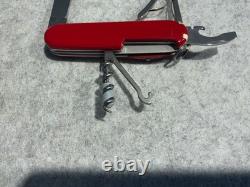Victorinox Swiss Army Knife Red Timekeeper 91mm Roman Numerals Mint With Pouch