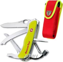 Victorinox Swiss Army Knife Rescue Tool Florescent Yellow w Red Sheath SEALED