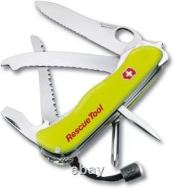 Victorinox Swiss Army Knife Rescue Tool Florescent Yellow w Red Sheath SEALED