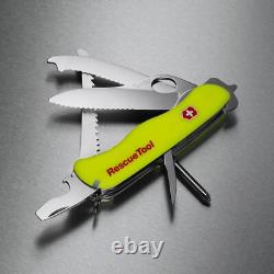 Victorinox Swiss Army Knife Rescue Tool Florescent Yellow w Red Sheath SEALED