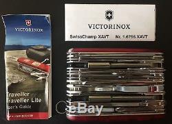 Victorinox Swiss Army Knife, Swisschamp XAVT Ruby Red Knife # 53509, New In Box