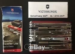 Victorinox Swiss Army Knife, Swisschamp XAVT, Ruby Red Knife # 53509, New In Box