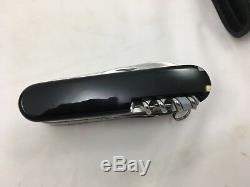 Victorinox Swiss Army Knife, Swisschamp XLT, Black Knife 53504 W Box And Sheath