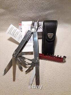 Victorinox Swiss Army Knife Swisstool Plus 6 Bits & Wrench New W Box & Paper