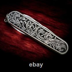 Victorinox Swiss Army Knife Tinker Model with Engraved Titanium Scales