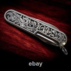 Victorinox Swiss Army Knife Tinker Model with Engraved Titanium Scales
