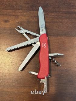 Victorinox Swiss Army Knife Tradesman Red 111mm Retired with13 Tools Rare V445