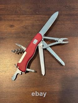 Victorinox Swiss Army Knife Tradesman Red 111mm Retired with13 Tools Rare V445