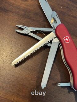 Victorinox Swiss Army Knife Tradesman Red 111mm Retired with13 Tools Rare V445