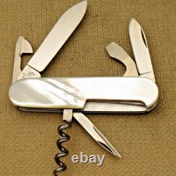 Victorinox Swiss Army Knife Vintage 84mm SPARTAN RARE Genuine Pearl Handles