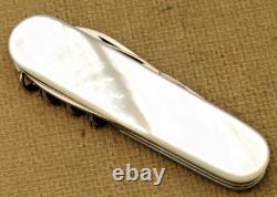 Victorinox Swiss Army Knife Vintage 84mm SPARTAN RARE Genuine Pearl Handles
