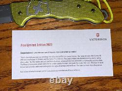 Victorinox Swiss Army Knife Yellow Hunter Pro Alox Limited Edition 2023 + Pouch