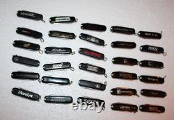 Victorinox Swiss Army Knives Classic Size All Black With Logos Lot Of 30