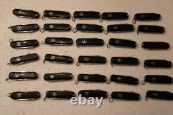 Victorinox Swiss Army Knives Classic Size All Black With Logos Lot Of 30