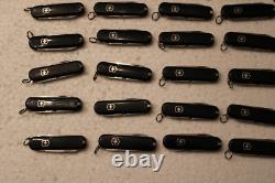 Victorinox Swiss Army Knives Classic Size All Black With Logos Lot Of 30
